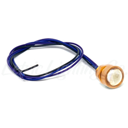 Letric Lighting Royal Flush G2 LED Sealed Gold Anodized Body - Red/Amber LLC-RFGS-RA LLC-RFGS-RA Photo - Primary