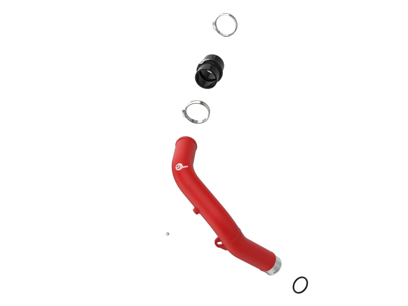 aFe BladeRunner 2-1/2 IN Aluminum Hot Charge Pipe Red 22-23 Subaru WRX H4-2.4L (t) 46-20668-R 46-20668-R Photo - Unmounted