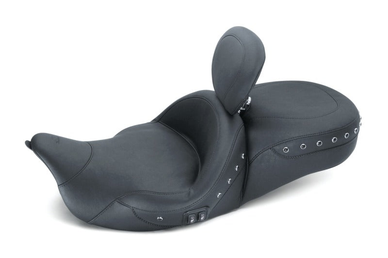 Mustang Motorcycle Mustang 08-21 Harley Electra Glide,Rd Glide,Rd King,Str Glide Touring Heated 1PC Seat Pearls-Black 79645 79645 Photo - Primary