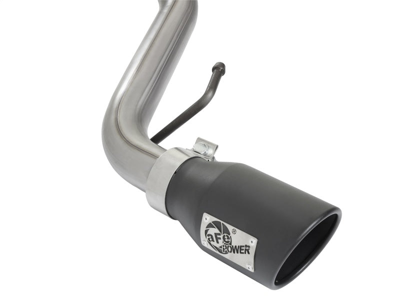 aFe Scorpion 2-1/2in Aluminized Steel Cat-Back Exhaust System w/Black Tip 49-06039-B Photo - Unmounted