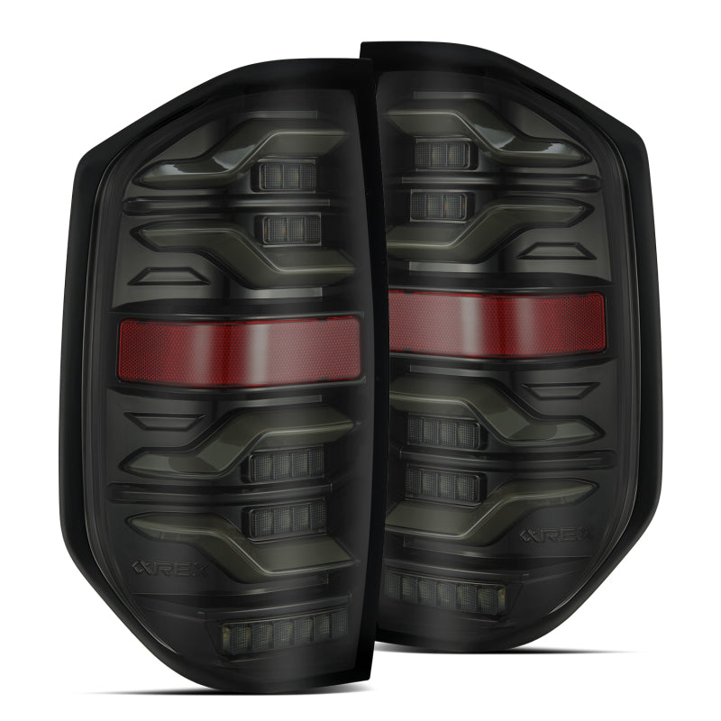 AlphaRex 14-21 Toyota Tundra LUXX LED Taillights Alpha Blk w/Activ Light/Seq Signal 672030 672030 Photo - Primary