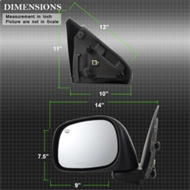SPYDER xTune Dodge Ram 02-08 Power Heated OE Mirror - Left MIR-03DRAM02-PW-L 9938597 9938597 Photo - Unmounted