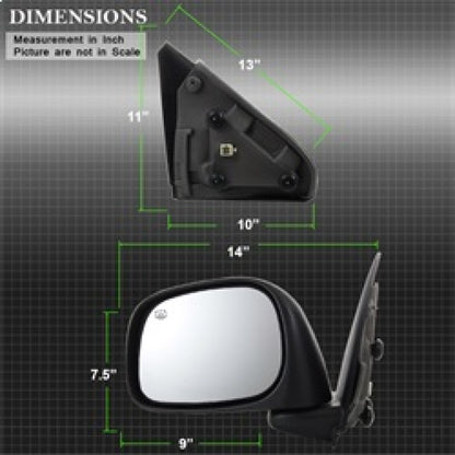 SPYDER xTune Dodge Ram 02-08 Power Heated OE Mirror - Left MIR-03DRAM02-PW-L 9938597 9938597 Photo - Unmounted