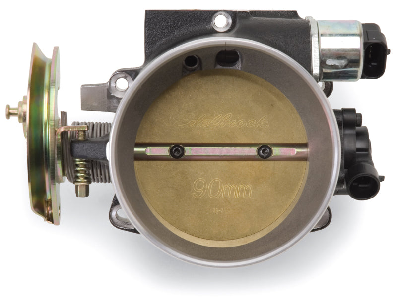 Edelbrock Throttle Body Victor Universal LS1 90mm Black Mini Texture Powder Coating 38643 38643 Photo - Unmounted