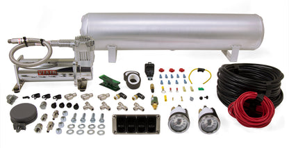 AIRLIFT 4-Way Manual Control system, 1/4" Air Lines, 4 Gallon Tank, 380 Comp. 27666 Photo - Primary