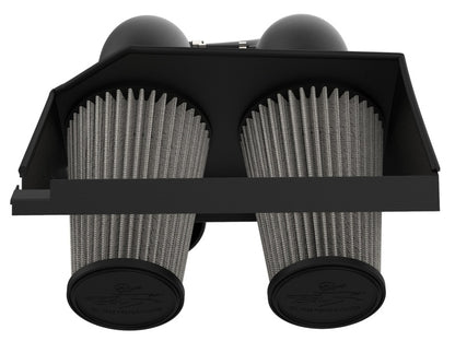 aFe Magnum Force Dual 3-1/2" Stage-2 XP Pro DRY S Cold Air Intake System 51-12972-B Photo - Unmounted