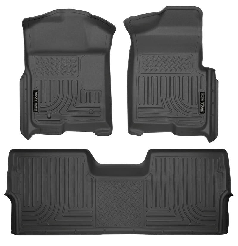 Husky Liners 09-12 Ford F-150 Super Crew Cab WeatherBeater Combo Black Floor Liners 98331 Photo - Primary