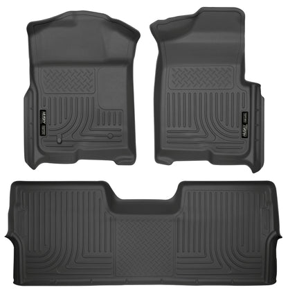 Husky Liners 09-12 Ford F-150 Super Crew Cab WeatherBeater Combo Black Floor Liners 98331 Photo - Primary