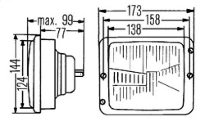 Hella Headlamp ES FAPO 1AA 004109041 004109041 Technical Drawing