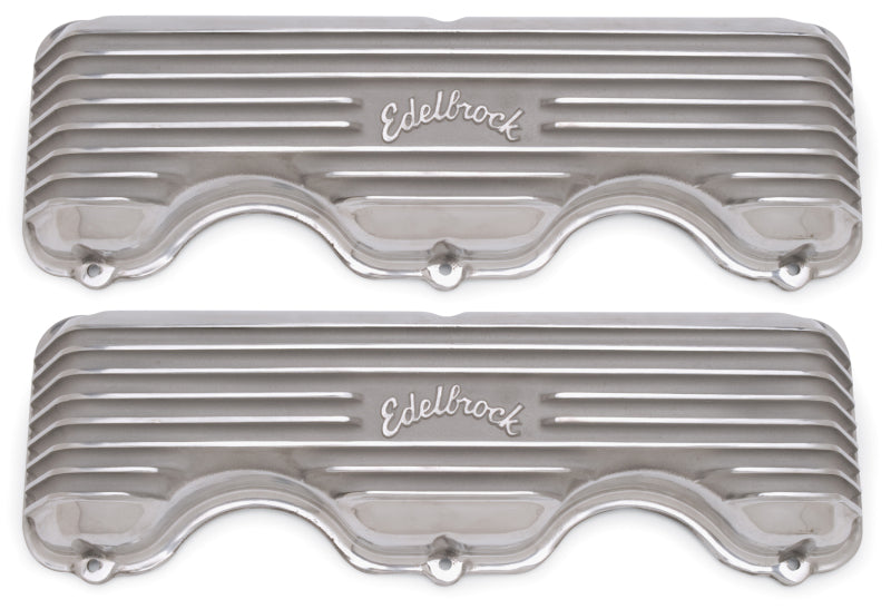 Edelbrock Valve Cover Classic Series Chevrolet W 348/409 CI V8 Polshed 4140 4140 Photo - Primary