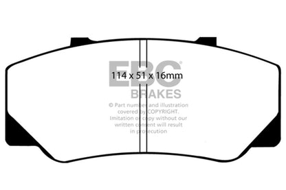 EBC 91-94 Nissan Sentra SE-R Ultimax Rear Brake Pads UD511 UD511 Photo - Primary