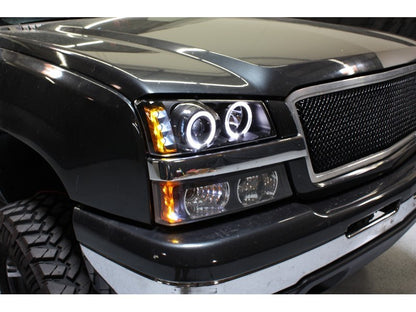 Spyder Chevy Silverado 1500 03-06 Projector LED Halo LED Amber Reflctr Blk PRO-YD-CS03-AM-BK 5009456 5009456 User 1