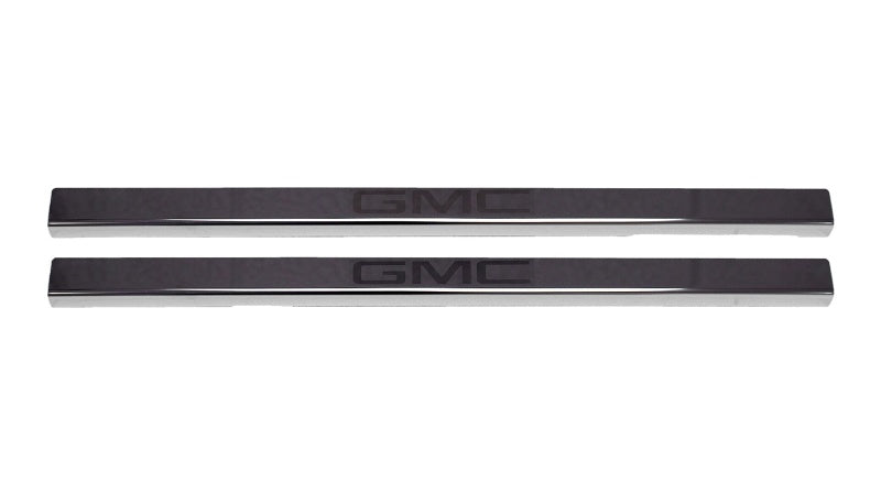 Putco 2020 GMC Sierra LD/HD Dbl/Regular Cab w/ GMC Etching (2pcs) Black Platinum Door Sills 95181BPGM-2 95181BPGM-2 Photo - Primary