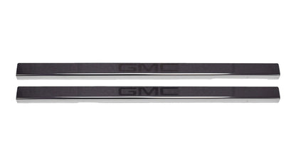 Putco 2020 GMC Sierra LD/HD Dbl/Regular Cab w/ GMC Etching (2pcs) Black Platinum Door Sills 95181BPGM-2 95181BPGM-2 Photo - Primary