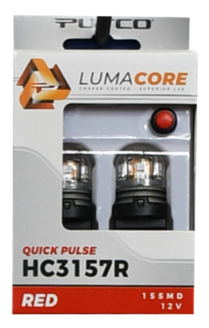 Putco LumaCore 3157 Red - Pair (x3 Strobe w/ Bright Stop) HC3157R HC3157R Photo - Primary