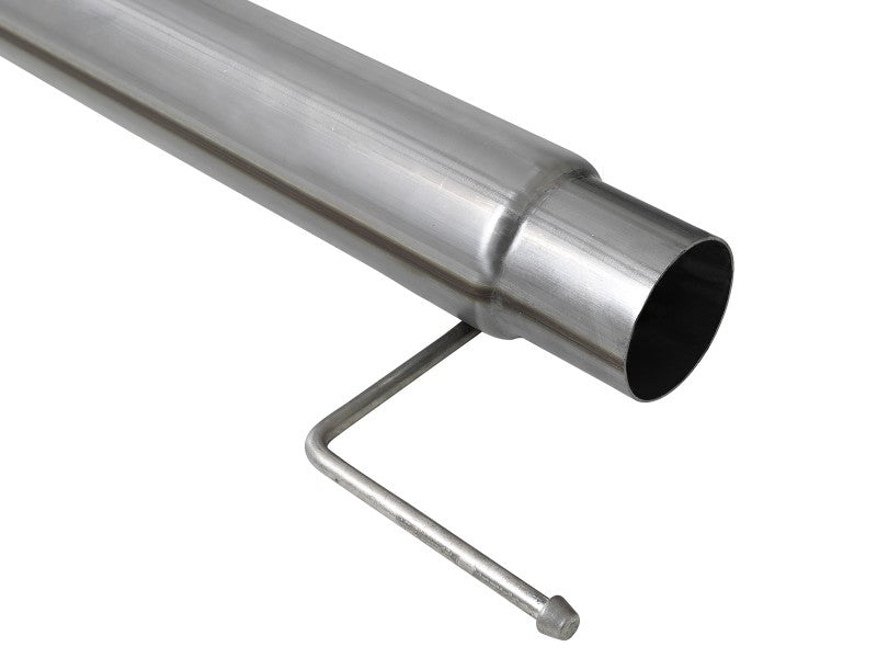 aFe 2021 Ford F-150 V6-3.0L (td) Large Bore 409 SS DPF-Back Exhaust System w/ Polished Tip 49-43143-P 49-43143-P Photo - Close Up