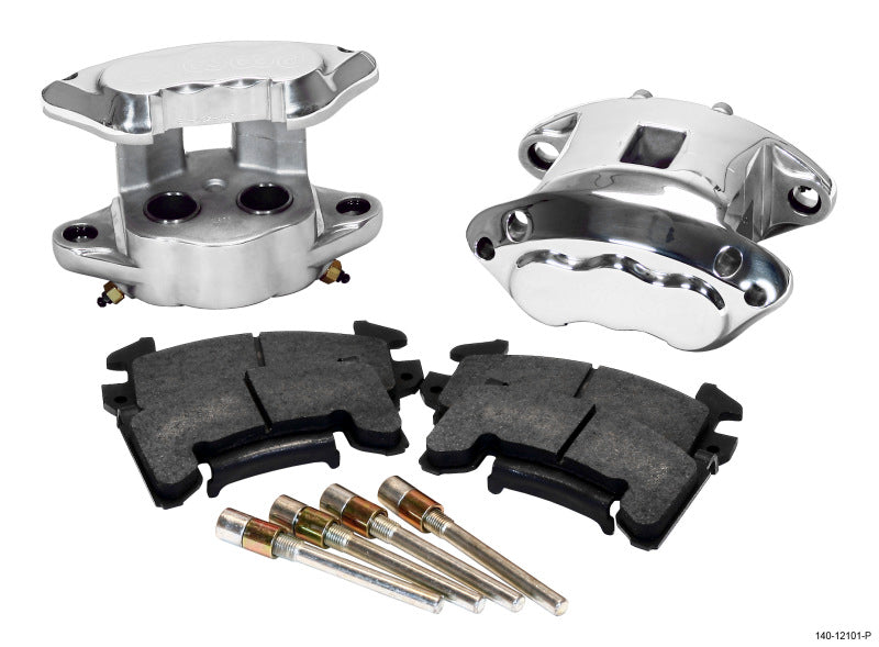 Wilwood D154 Rear Caliper Kit -Polished 1.12 / 1.12in Piston 1.04in Rotor 140-12101-P 140-12101-P Photo - Primary