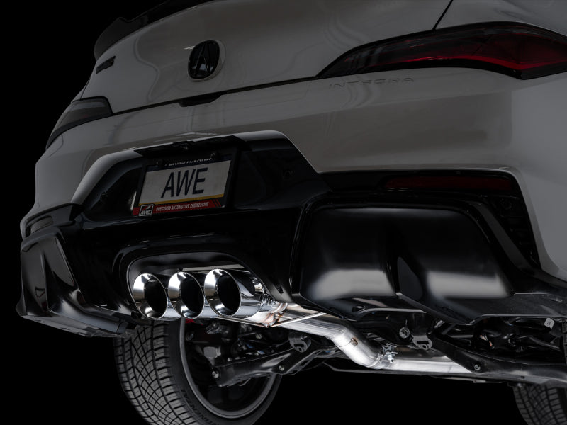AWE Tuning 2024 Acura Integra Type S DE5 FWD Track Edition Exhaust w/ Triple Chrome Silver Tips 3020-52335 3020-52335 Photo - Mounted