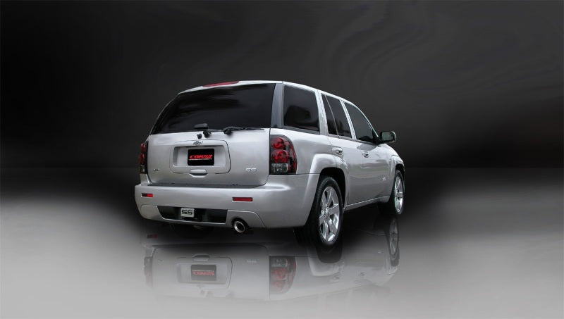 Corsa Performance 06-08 Chevrolet Trailblazer SS 6.0L V8 Polished Sport Cat-Back Exhaust 14256 Photo - Mounted