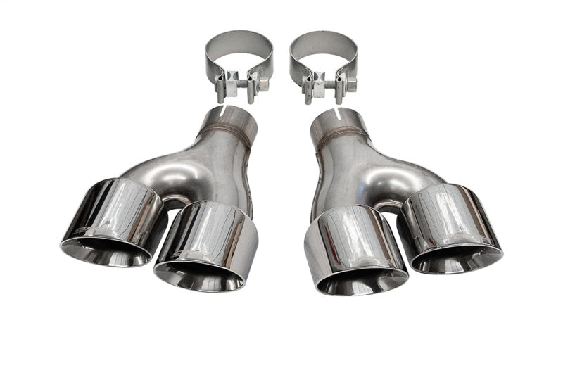 CORSA Performance Corsa 11-21 Jeep Grand Cherokee Twin 2.5in Inlet / 4in Outlet Polished Pro-Series Tip Kit 14068