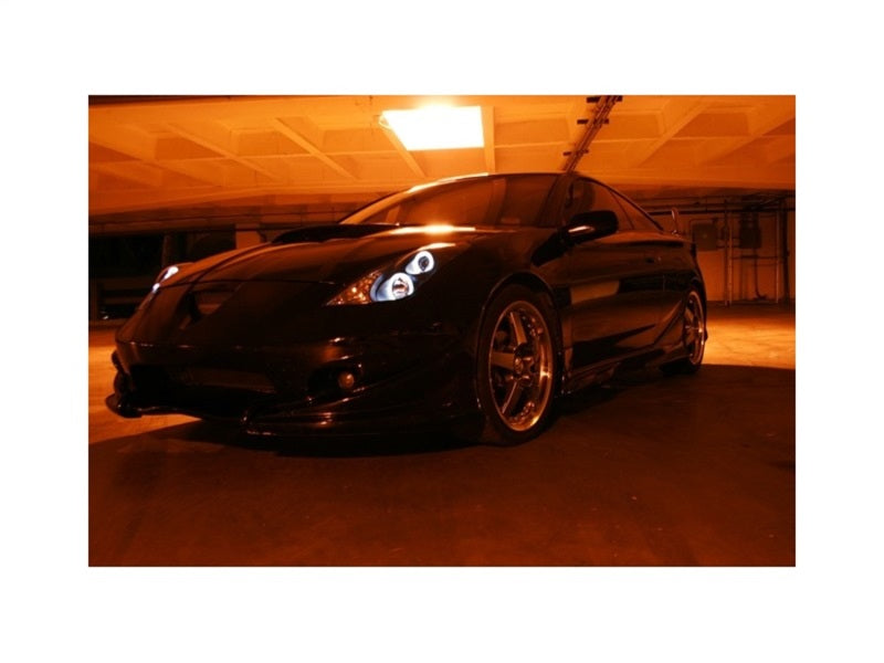 Spyder Toyota Celica 00-05 Projector Headlights LED Halo DRL Blk High H1 Low H1 PRO-YD-TCEL00-LED-BK 5011848 5011848 Photo - Mounted