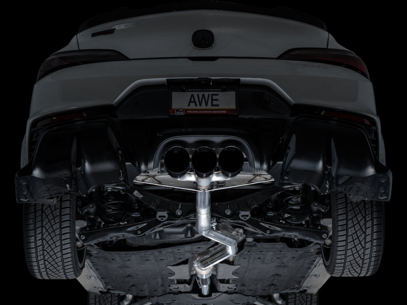 AWE Tuning 2024 Acura Integra Type S DE5 FWD Track Edition Exhaust w/ Triple Diamond Black Tips 3020-53335 3020-53335 Photo - Mounted