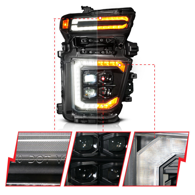 ANZO Z-Series 20-23 Chevy Silverado 2500/3500 Z-Series Full LED Proj Headlights Black - Pass. Side 111619X-R 111619X-R User 1