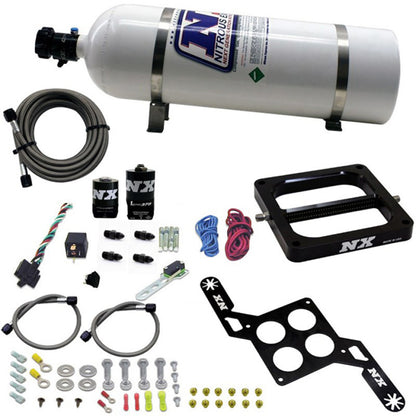 Nitrous Express 4500 RNC Conventional Nitrous Plate Kit w/.375in Solenoid w/15lb Bottle 55170-15 55170-15 Photo - Primary