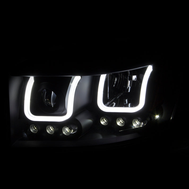 Anzo 2006-2008 Dodge Ram 1500 Projector Headlights w/ U-Bar Black 111314 Photo - Unmounted