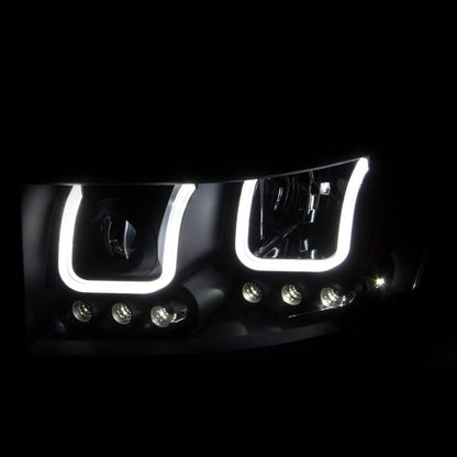 Anzo 2006-2008 Dodge Ram 1500 Projector Headlights w/ U-Bar Black 111314 Photo - Unmounted