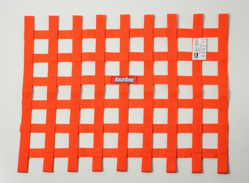Racequip Ribbon Window Net; SFI Certified; Color: Orange; Size: 18 x 24 725045 Photo - Primary