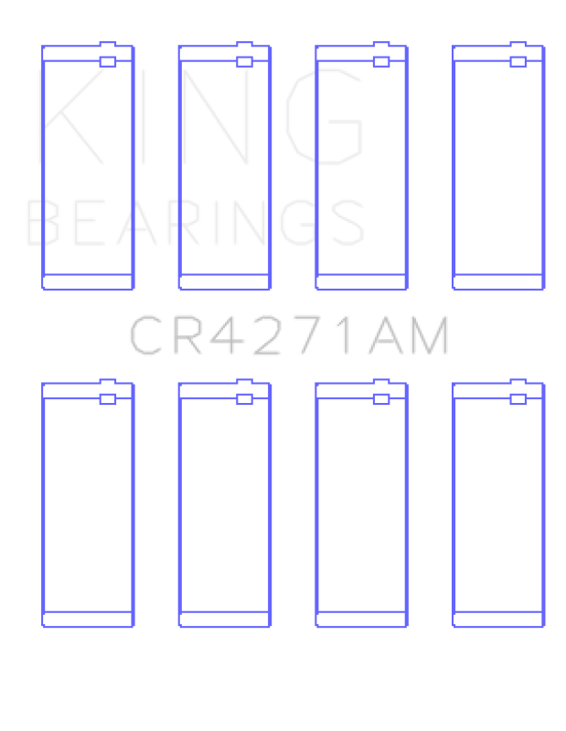 King Engine Bearings King 1/95-12/09 Chrysler/ 1/02-12/06 Jeep 148CI 2.4L L4 (Size STD) Rod Bearing Set CR4271AM CR4271AM Photo - Primary