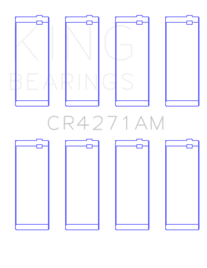 King Engine Bearings King 1/95-12/09 Chrysler/ 1/02-12/06 Jeep 148CI 2.4L L4 (Size STD) Rod Bearing Set CR4271AM CR4271AM Photo - Primary