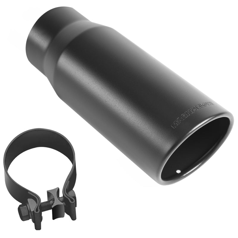 Magnaflow Tip Stainless Black Coated Single Wall Round Single Outlet 5in Dia 3.5in Inlet 14.5in L 35237 35237 Photo - Primary