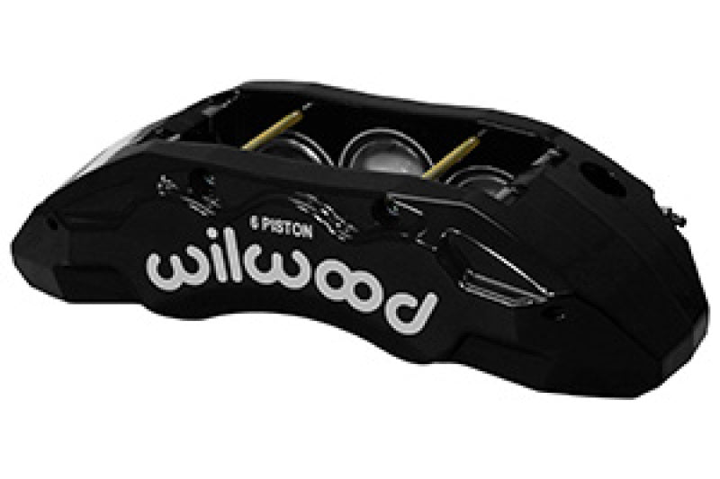 Wilwood Caliper-TX6R- R/H - Black 1.62/1.38/1.38in Pistons 1.38in Disc 120-14599-BK