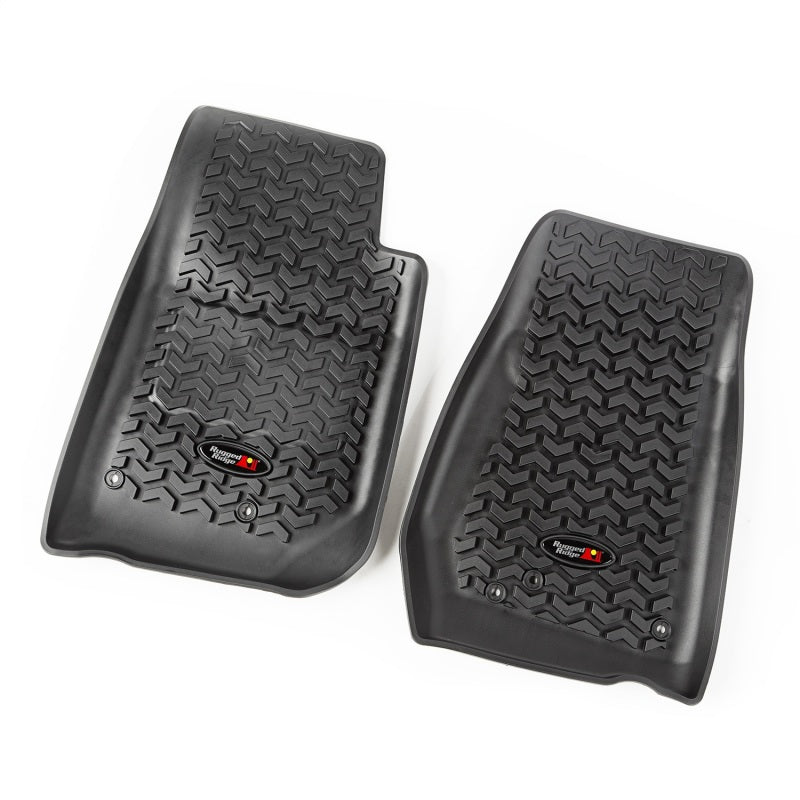 Rugged Ridge All Terrain Floor Liner, Front Pair, Black; 07-18 Jeep Wrangler JK 12920.03 Photo - Primary