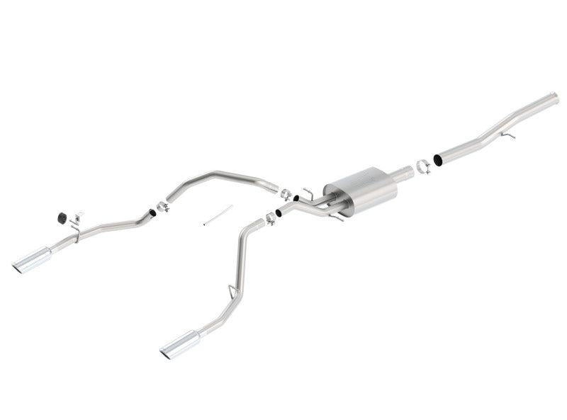 Borla 14 Silv/Sierra 1500 EC Std/CC Short 143.5in WB ATAK Single Split Rear Exit Cat-Back Exhaust 140572 140572 Photo - Primary
