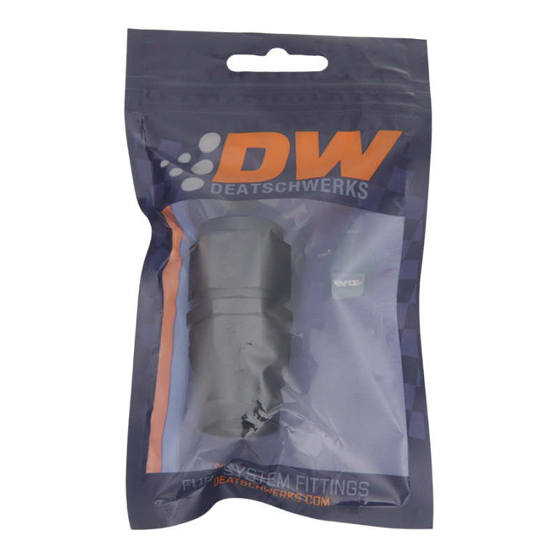 DeatschWerks 10AN Female Swivel Straight Hose End PTFE (Incl 1 Olive Insert) - Anodized Matte Black 6-02-0858-B 6-02-0858-B Photo - lifestyle view