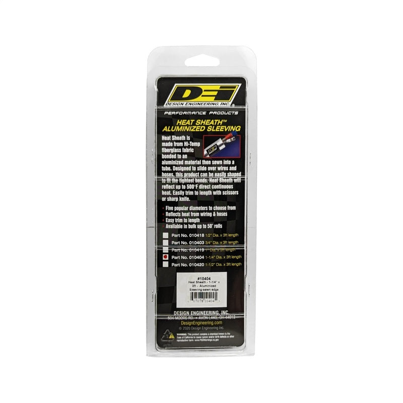 DEI Heat Sheath 1-1/4in I.D. x 3ft - Aluminized Sleeving- Sewn Edge 10404 10404 Photo - Unmounted