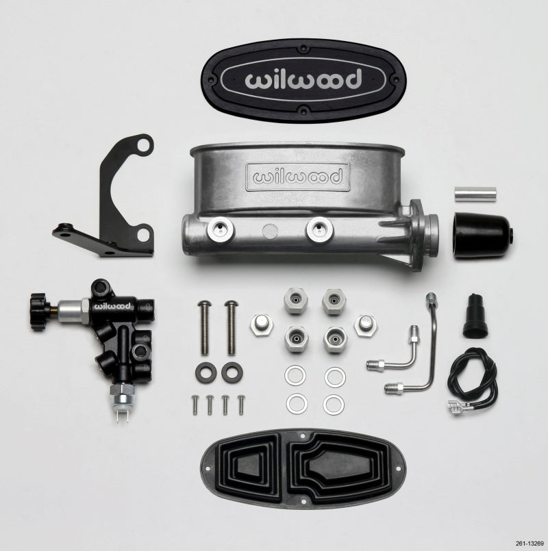 Wilwood HV Tandem M/C Kit w L/H Bracket & Prop Valve 261-13269 Photo - Primary
