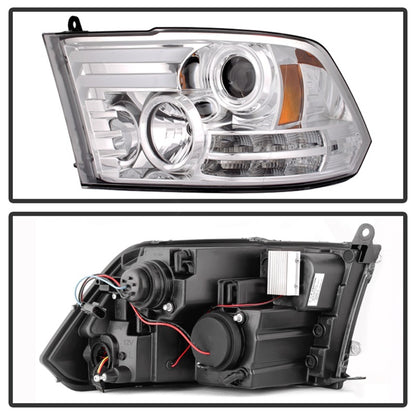 Spyder Dodge Ram 09-12 Projector Headlights Light Bar DRL Chrome PRO-YD-DR09-LBDRL-C 5080998 5080998 Photo - Unmounted