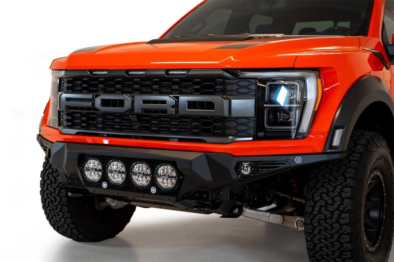 Addictive Desert Designs 2021+ Ford Raptor Bomber Front Bumper w/ 4 Rigid 360 6in Light Mounts F210014110103 F210014110103 Photo - Mounted