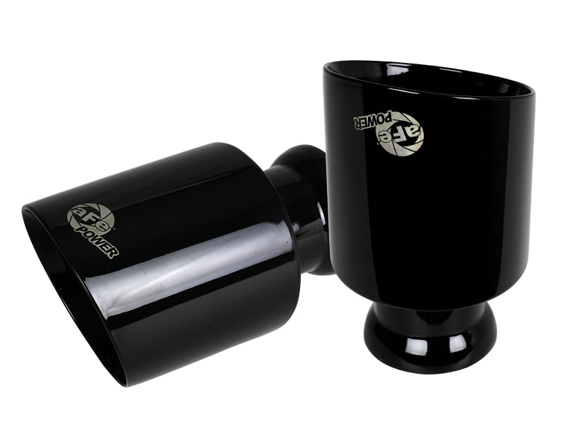 aFe MACH Force-XP 4-1/2in Black OE Replacement Exhaust Tips - 15-19 Dodge Charger/Hellcat 49C32068-B 49C32068-B Photo - Primary