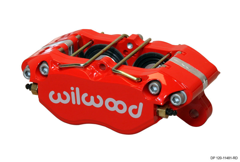 Wilwood Caliper-Dynapro Dust-Boot 5.25in Mount - Red 1.38in Pistons .81in Disc 120-11481-RD 120-11481-RD Photo - Primary