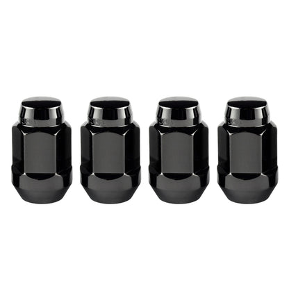 McGard Hex Lug Nut (Cone Seat Bulge Style) M14X1.5 / 22mm Hex / 1.635in. Length (4-Pack) - Black 64074 64074 Photo - Primary