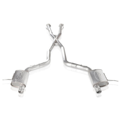 Stainless Works 2018 Jeep TrackHawk 6.2L 3in Catback System X-Pipe Turbo S-Tube Muffler Stock Exit JEEP1862CB-S JEEP1862CB-S Photo - Unmounted