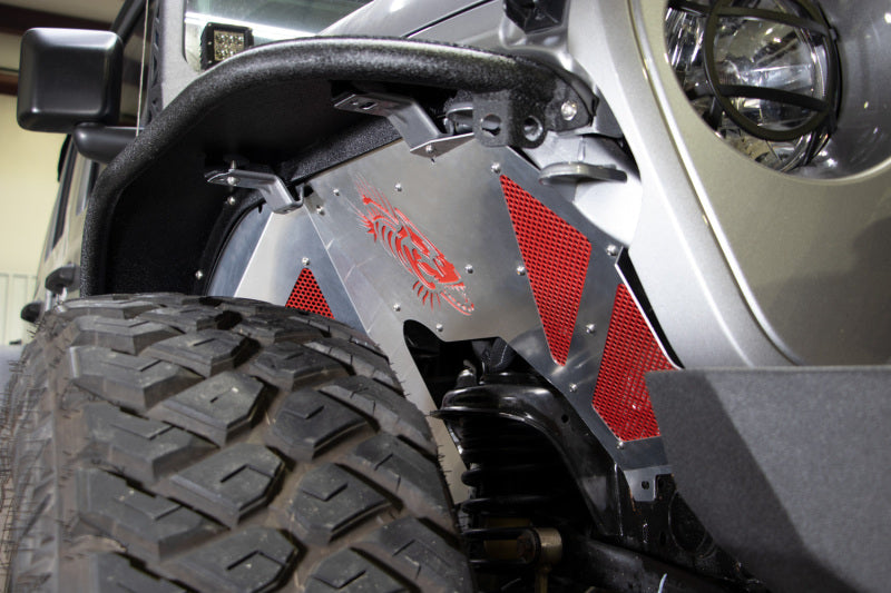 Fishbone Offroad 2018+ Jeep Wrangler JL Front Pair Aluminum Raw Inner Fenders FB33108F FB33108F Photo - lifestyle view