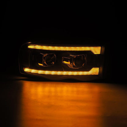 AlphaRex 02-05 Dodge Ram 1500 LUXX LED Proj Headlights Plank Style Black w/Activ Light/Seq Signal 880567 880567 User 4