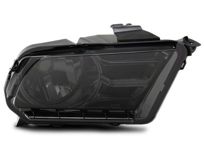 Raxiom 10-12 Ford Mustang Axial Series OEM Style Rep Headlights- Chrome Housing- Smoked Lens 413417 413417 Photo - Close Up