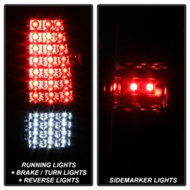 SPYDER xTune 03-06 Chevrolet Silverado 1500/2500HD LED Tail Lights - Red Clear (ALT-JH-CSIL03-CS-RC) 9037665 9037665 Photo - Unmounted